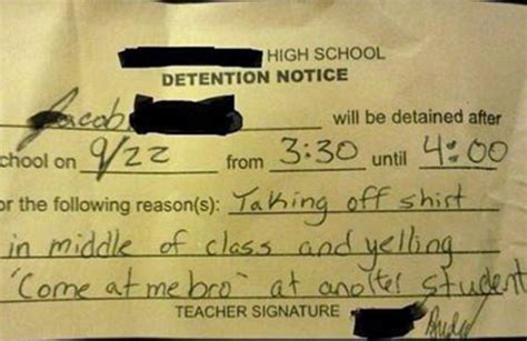 the most hilarious detention slips ever funny detention slips detention slips hilarious