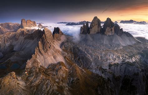Tre Cime Di Lavaredo Style With A Poster Photowall