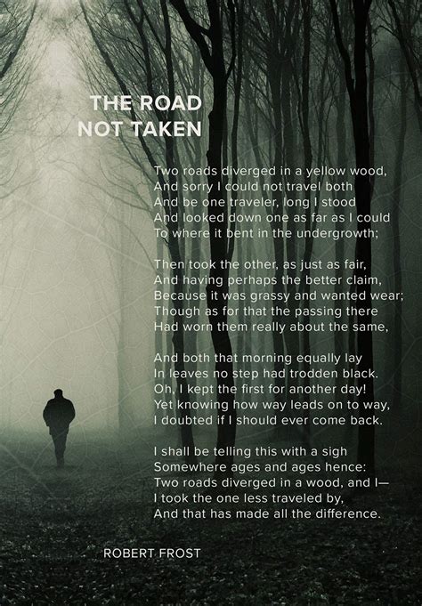Buy The Road Not Taken Poem By Robert Frost Motivational Print