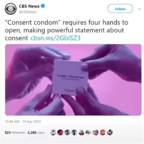 Cbs News Consent Condom Requires Four Hands To Open Making Powerful Statement About Consent