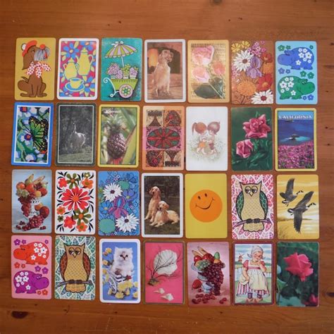 Retro Playing Cards Etsy