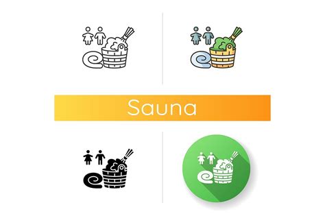 Mixed Sex Sauna Icon Outline Icons ~ Creative Market