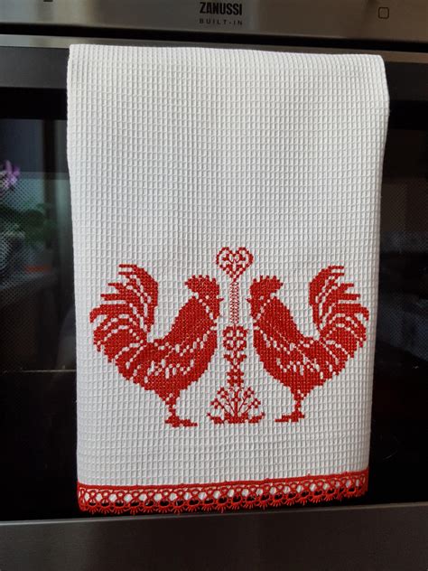 Two roosters free embroideyr design - Cross stitch - Machine embroidery ...