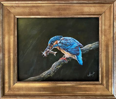 Kingfisher Oil Painting