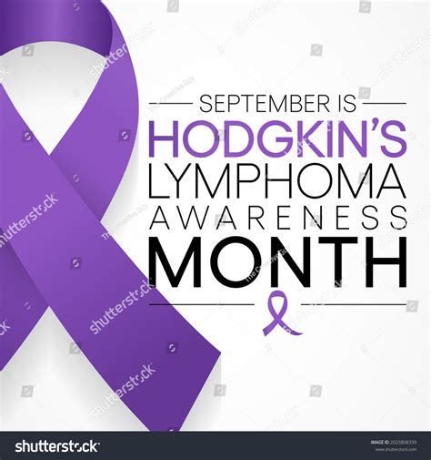 Hodgkins Lymphoma Awareness Month Observed Every Stock Vector Royalty