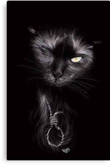 Tribute To The Black Cat By Edgar Allan Poe Canvas