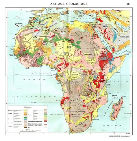 Geologic Map Of Africa Africa Map Geology Africa