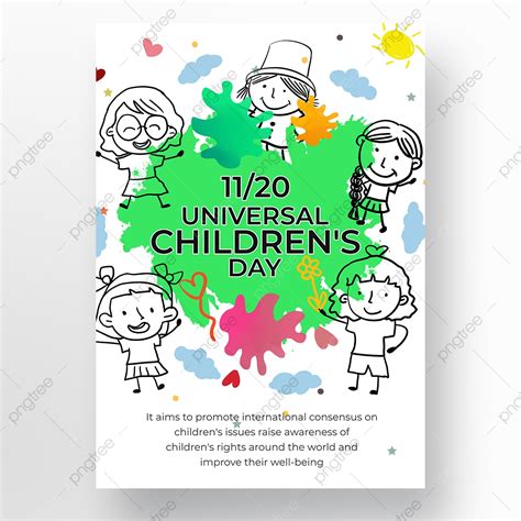 Green World Childrens Day Festival Poster Design Template Download On