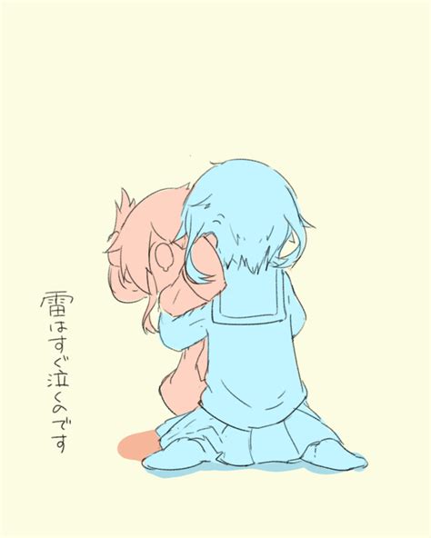 Safebooru 2girls Amputee Chaku Mesabuya Folded Ponytail Ikazuchi