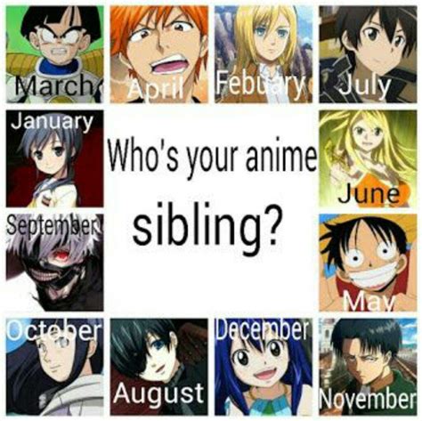 Who Is Your Anime Sibling Anime Amino