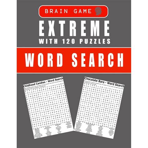 Extreme With 120 Puzzles Word Search: Book For Adults (Large Print