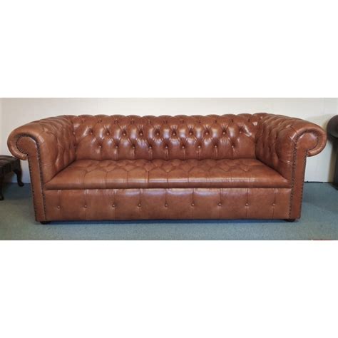 Chesterfield 3 5 Seater Vintage Tan Moy Antiques