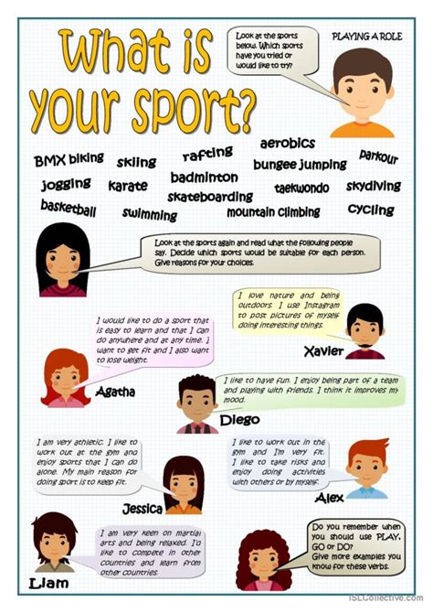 What I Your Sport Discussion Starte English Esl Worksheets Pdf And Doc