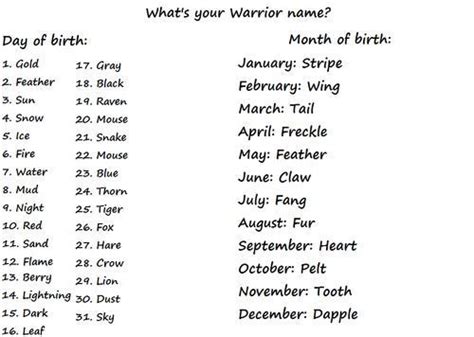 By choosing a warrior name for your cat, you are making an effort to represent your cat's origins and their history as a species. Pin on WARRIOR CATS!!!!!