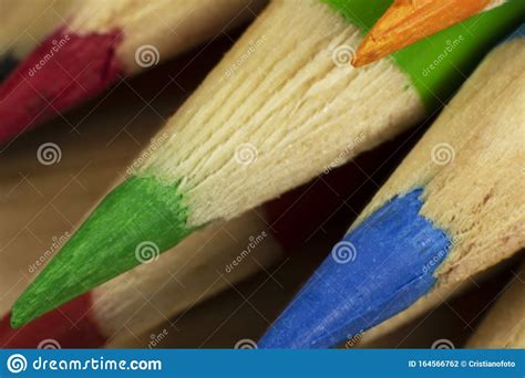 Color Pencils In Macro Photo Class And Drawing Stock Photo Image Of