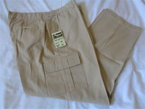 Chums Cream Cargo Trousers Side Elastic Size W 38 Il 29 Nwt Ebay