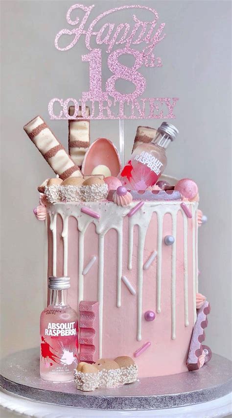 Pink 18th Birthday Cakes