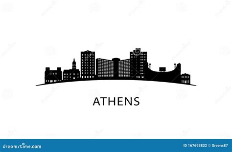 Athens Georgia Usa Skyline And Landmarks Silhouette Vector