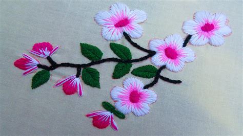 Its My Hand Flower Embroidery Flower Stitchleaf Stitch Chain Stitch