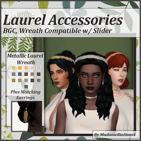 Madameriasims4 Laurel Accessories Mini Setn Bgcn Mmfinds