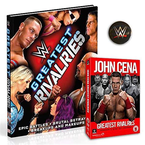 WWE Superstars Greatest Rivalries DVD Book And Badge Bundle Gift Pack John Cena DVD