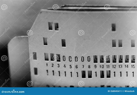 Vintage Punched Card Royalty Free Stock Photography