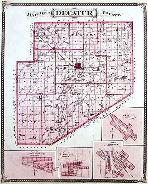 Map Of Decatur County Indiana Art Source International