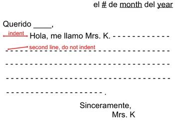 How to write a formal letter in spanish. Spanish Greetings - Letter Format by Ashley Konieczko | TpT