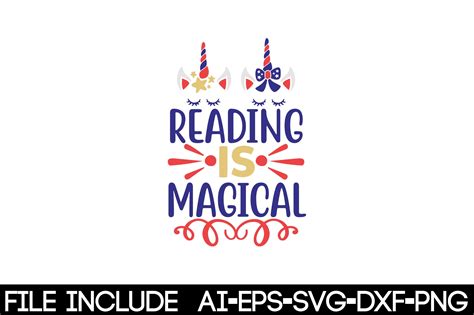 Reading Is Magical Graphic By Svgfiles · Creative Fabrica