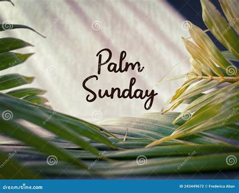 Palm Sunday Text Background Lent Seasonholy Week And Good Friday