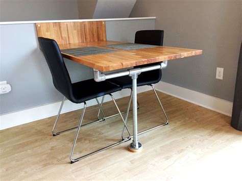 If you are planning to build the desk with a solid wood, then be ready to make use of some power tools like chisels for scrapping. DIY Ikea Wall & Floor Mounted Table (with Step-by-Step ...