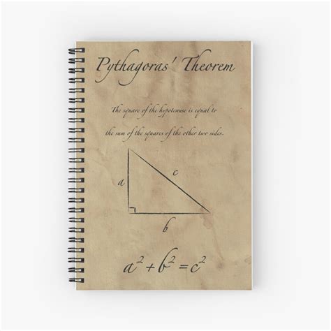 Pythagoras Theorem Spiral Notebook For Sale By Coolmathposters