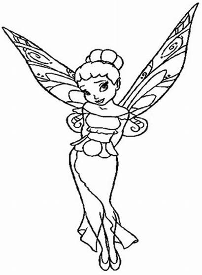 Coloring Fairies Disney Iridessa Fairy Pages Silvermist