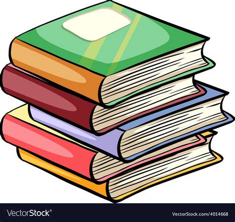 A Pile Books Royalty Free Vector Image Vectorstock