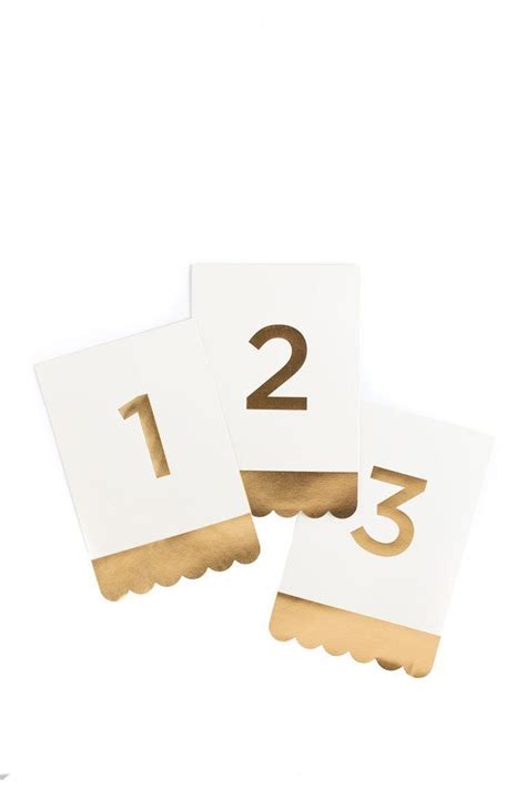 Gold Foil Fancy Table Numbers 1 24 Design My Party Wedding Themes