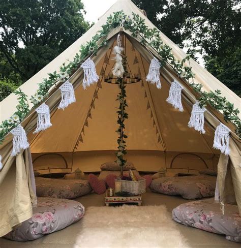Fully Decorated Bell Tent Hire For Glamping Private Parties Camping