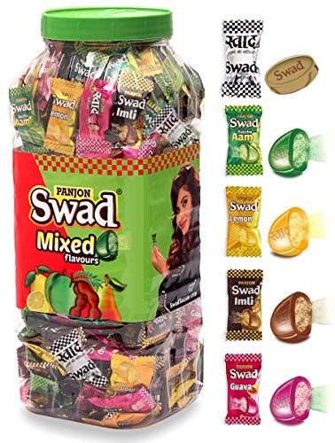 Swad Original And Mixed Chocolate Candy Kaccha Aam Imli Meetha Pan