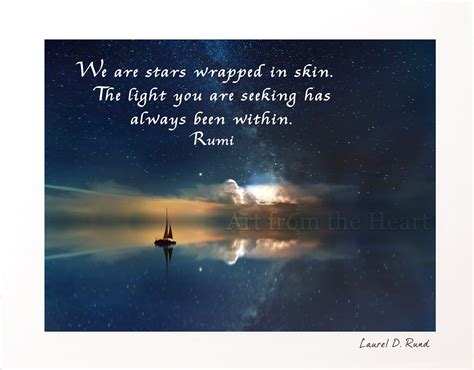 Rumi Quote Art We Are Stars Wrapped In Light Spiritual Etsy Denmark