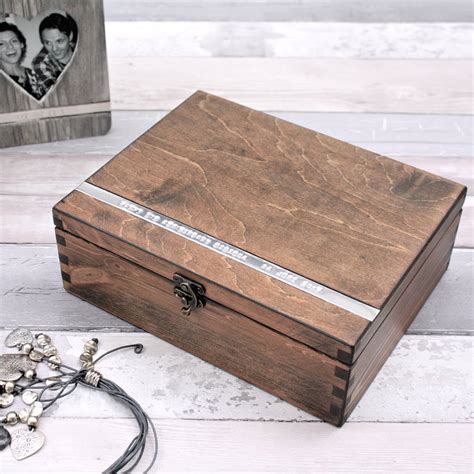 Personalised Large Wooden Jewellery Box By Warners End