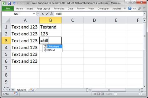 Excel Function To Remove All Text Or All Numbers From A Cell