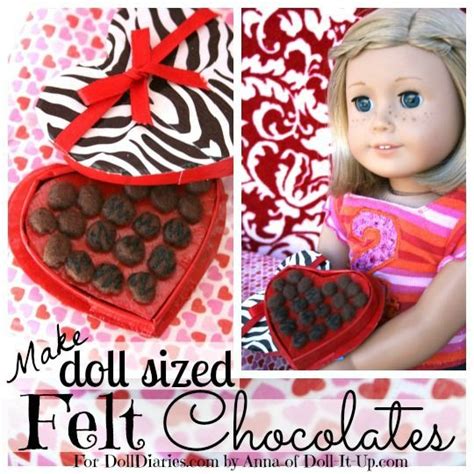 doll craft felt chocolates for valentine s day american girl doll crafts doll crafts