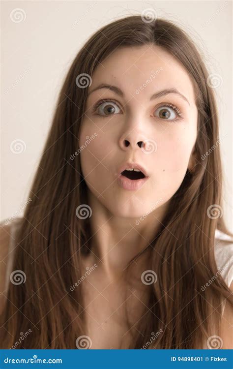 Portrait Of Scared Woman Stock Image 170948269