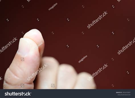 Hand Signals Mans Left Hand Against Stock Photo 1832475997 Shutterstock