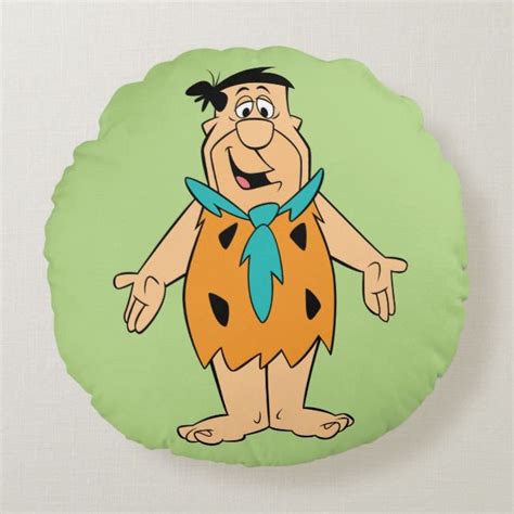 The Flintstones Fred Flintstone Round Pillow Flintstones Official