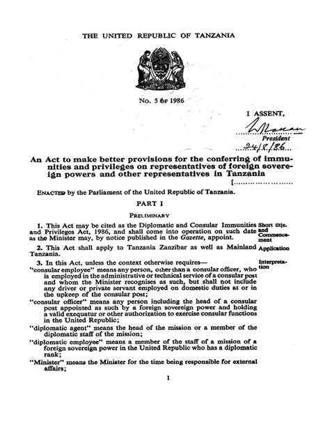 The Diplomatic And Consular Immunities And Privileges Act Pdf