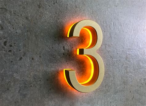 Modern house numbers is a preferred source for homeowners, design professionals. 3″ Backlit Outdoor LED House Numbers - Luxello Australia