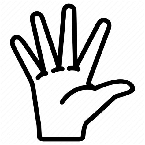 Expression Fingers Five Gesture Hand Icon Download On Iconfinder