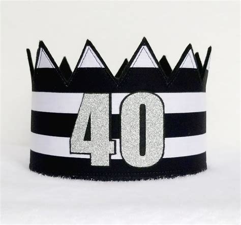 40th Birthday Crown 40th Birthday Silver 40th Crown Adult | Etsy