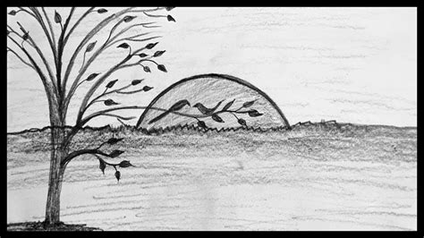 Shading Drawing Scenery Pencil Sketch Drawing Scenery Drawing