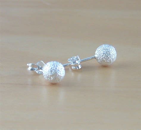 925-silver-ball-stud-earrings-frosted-stud-earrings-6mm-stud-earrings-frosted-snowball-earrings